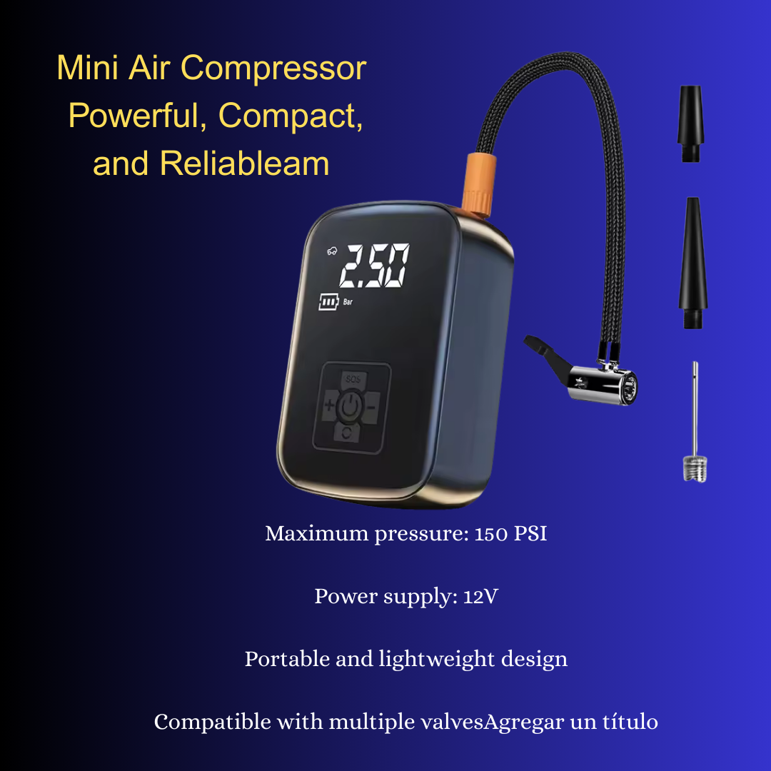 Car Tire Inflator Mini Air Compressor 12V 150PSI Portable Electric Air Pump For Motorcycle Bicycle Tire Air Filling Pump ﻿
